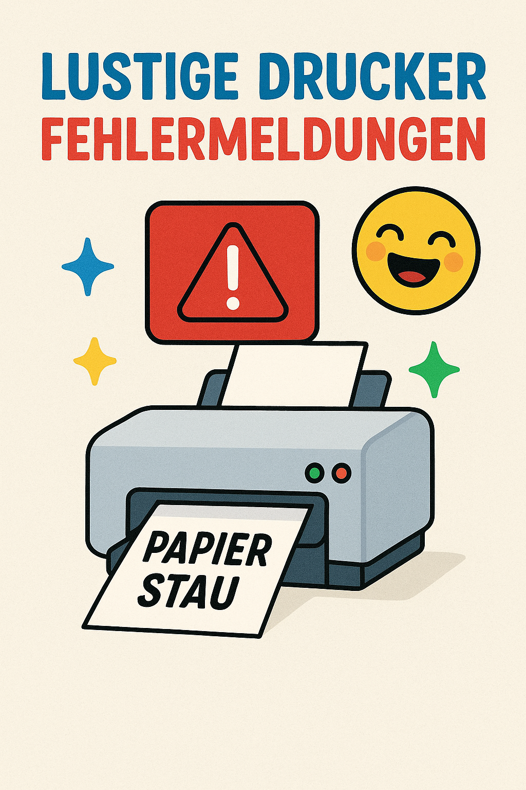 lustige Drucker Fehlermeldungen Papierstau