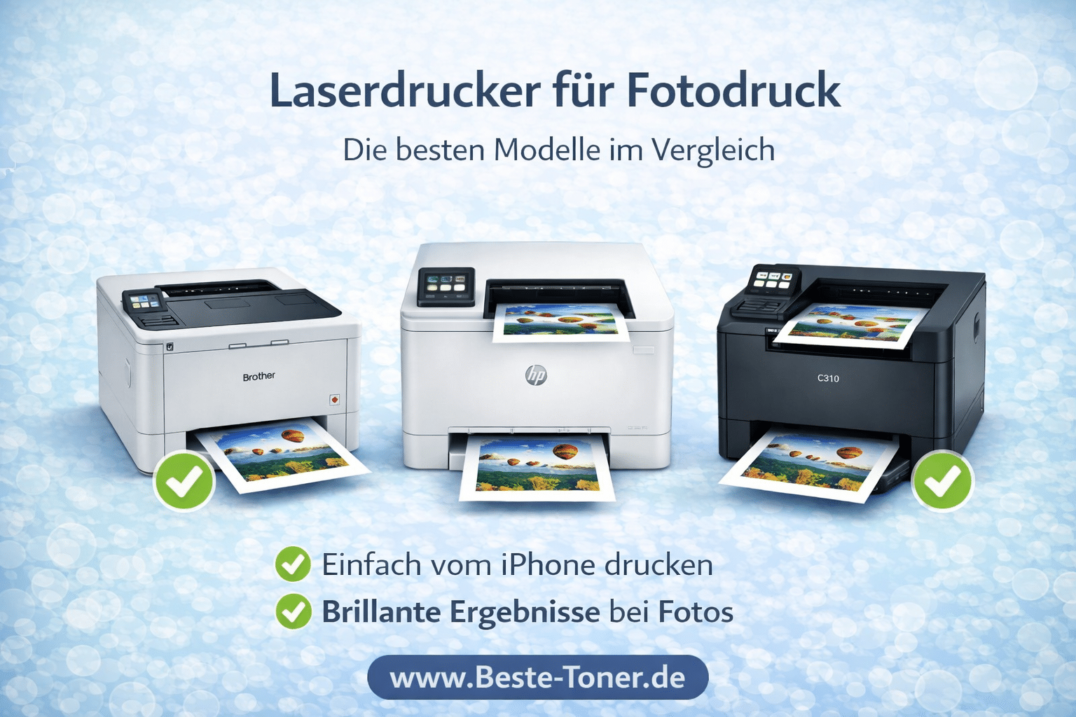 Laserdrucker für Fotodruck mit farbigen Ausdrucke Beispiel