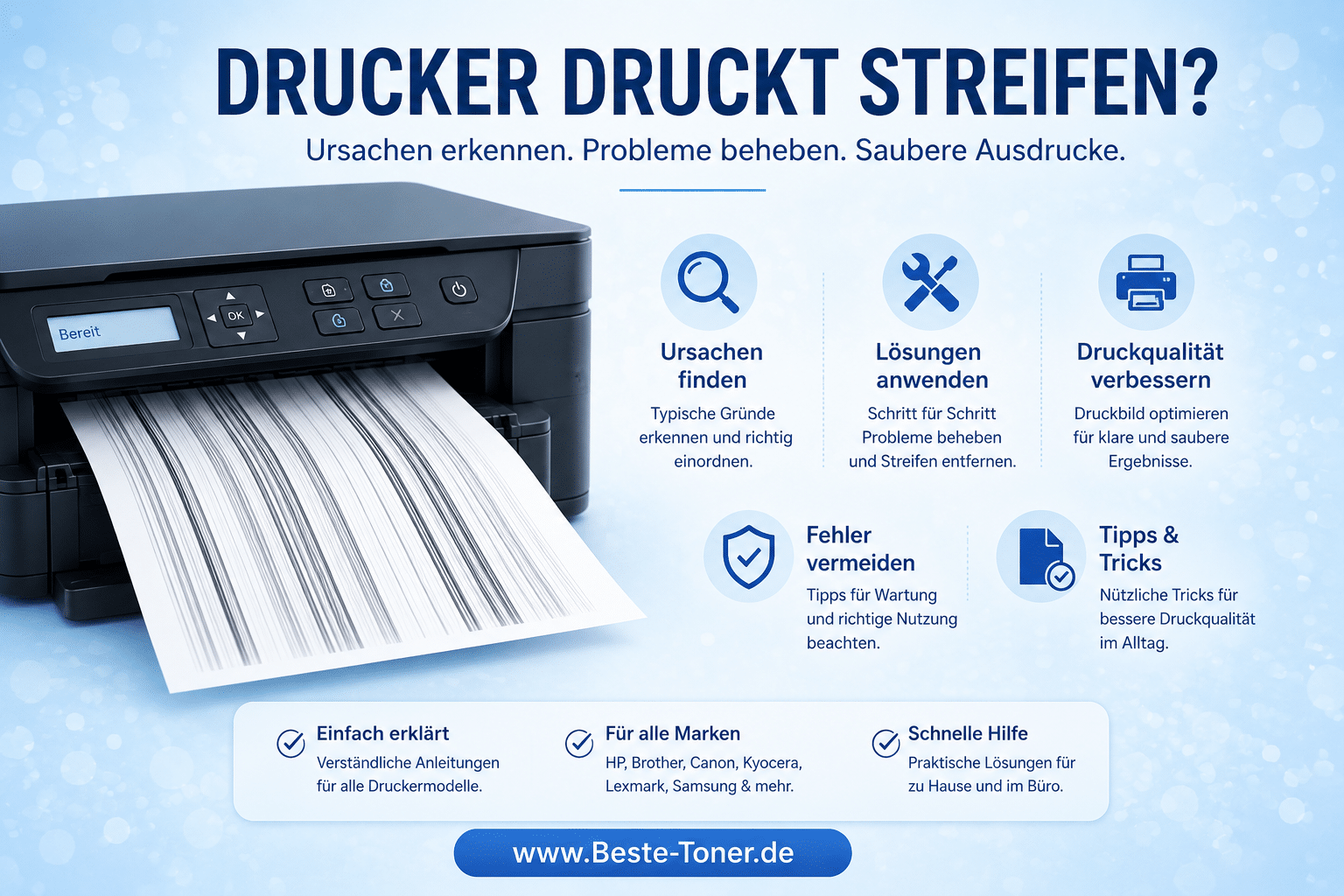 Drucker druckt Streifen – Ursachen und Lösungen für saubere Ausdrucke